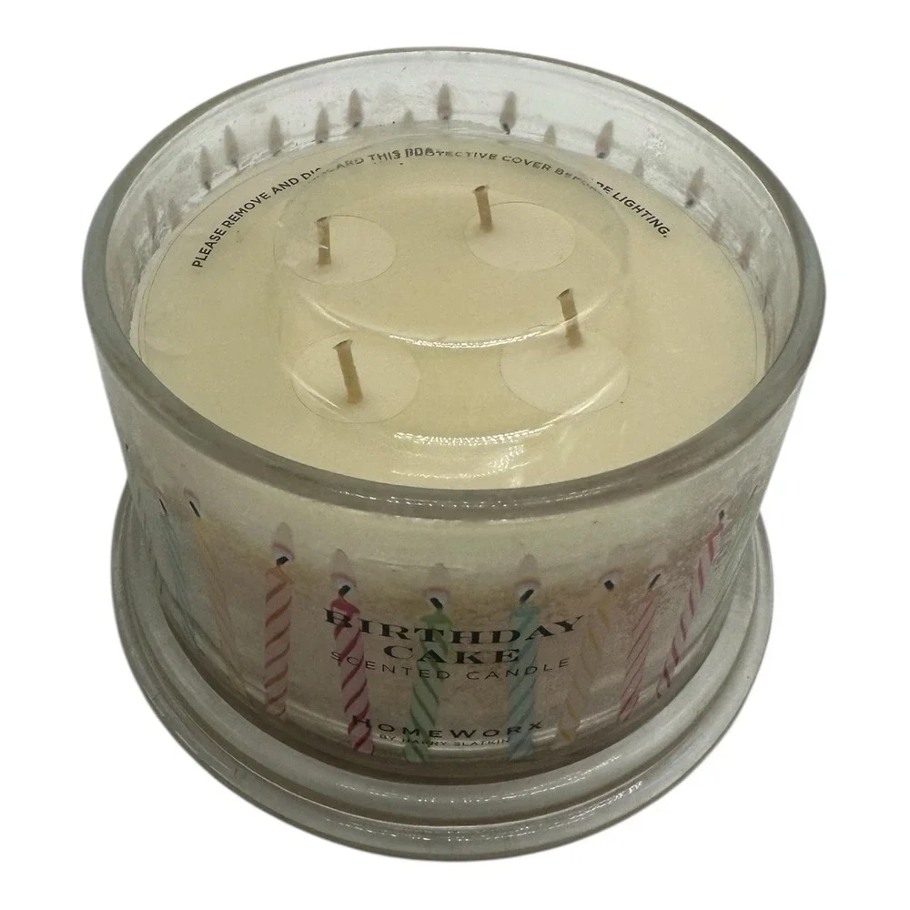 HomeWorx‎ by Harry Slatkin Birthday Cake 4-Wick 18oz Candle NEW